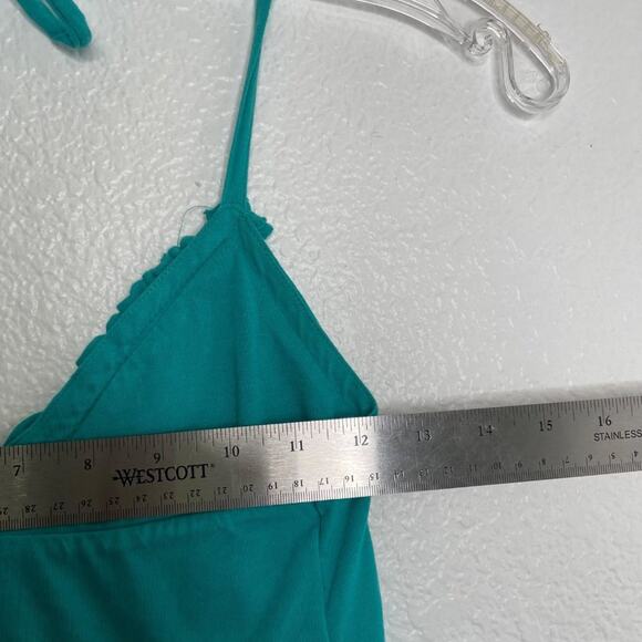 Express Womens Top Size XS Sleeveless Blue Halter V-Neck Casual Blouse - Picture 5 of 11